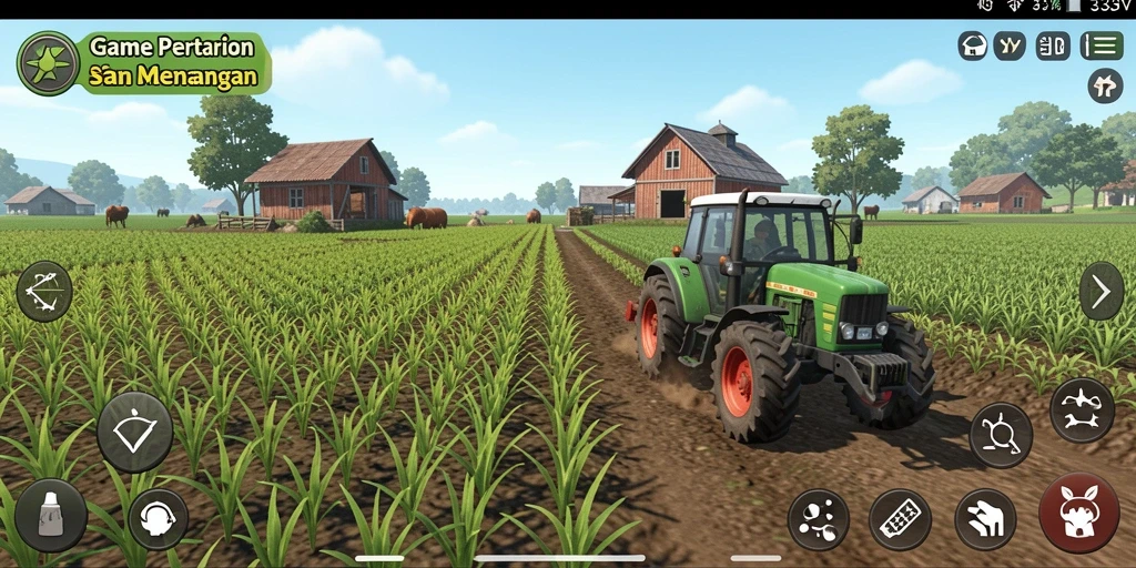 Tampilan gameplay pertanian yang mengasyikan di 333V.