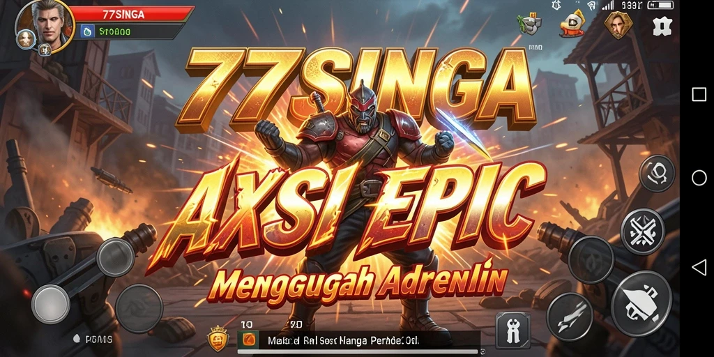 Tampilan gameplay aksi yang mendebarkan dari 77SINGA.