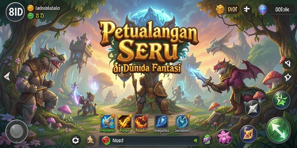 Tampilan utama gameplay RPG 8ID yang seru dan menakjubkan.