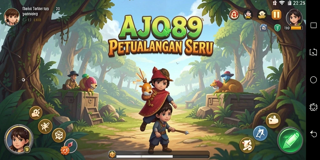 Tampilan gameplay AJO89 dengan lingkungan petualangan yang menarik.