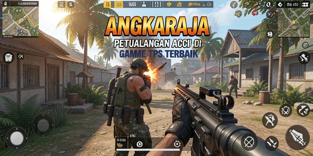 Tampilan gameplay mendebarkan dari ANGKARAJA dengan aksi TPS yang intens.