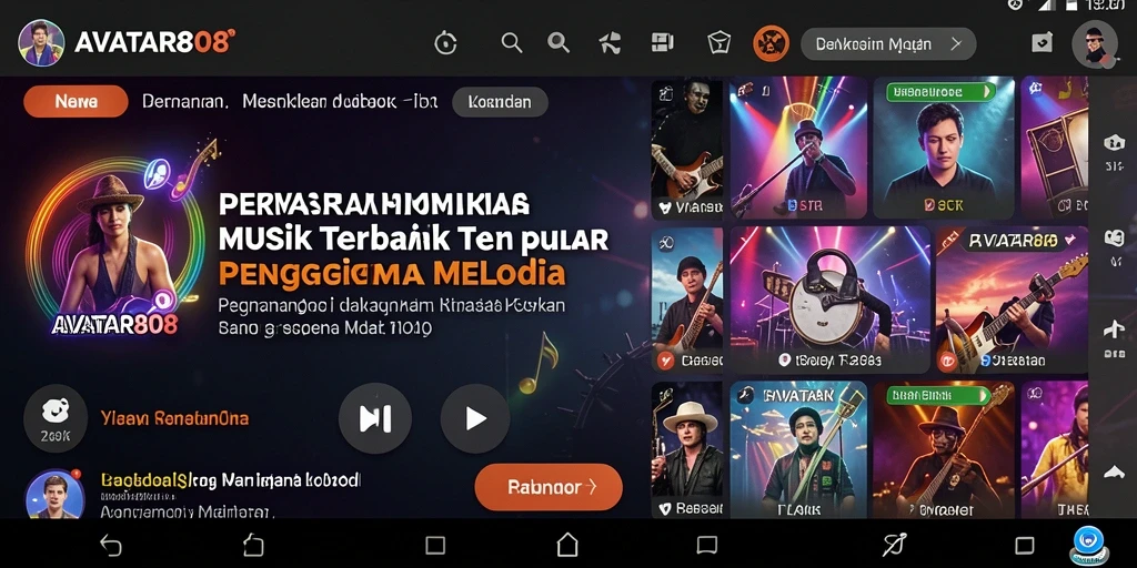 Screenshot gameplay AVATAR808 menampilkan aksi seru dalam permainan musik.