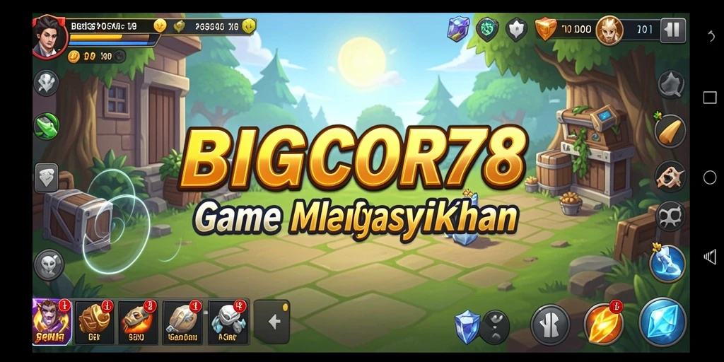 Tampilan gameplay BIGCOR78 dengan pengumpulan sumber daya yang mengasyikkan.