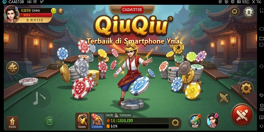 Screenshot utama CADAS138 menampilkan aksi seru permainan QiuQiu.
