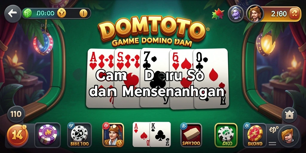 Tampilan menarik dari gameplay DOMTOTO saat bermain domino.