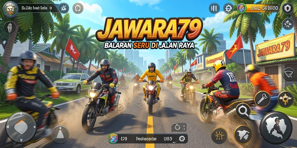 Gameplay seru balapan mobil di JAWARA79 yang menegangkan.