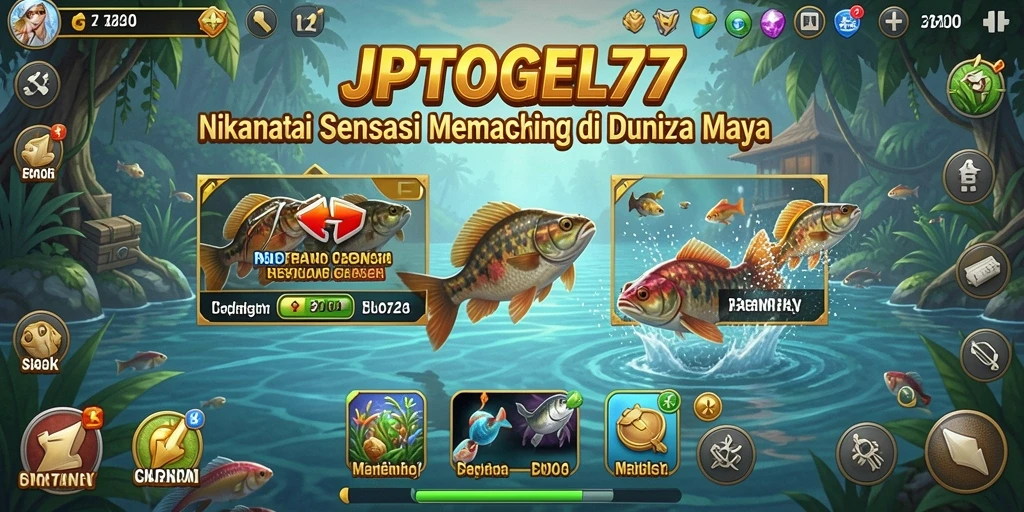 Tampilan gameplay JPTOGEL77 yang menampilkan aksi memancing yang seru.