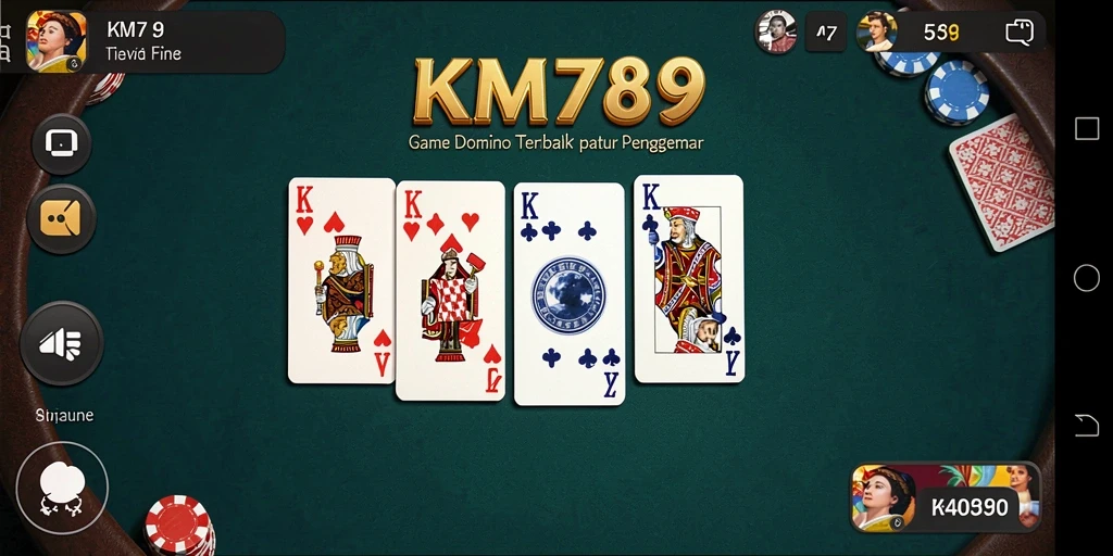 Tampilan gameplay seru dan interaktif dari KM789 permainan Domino.