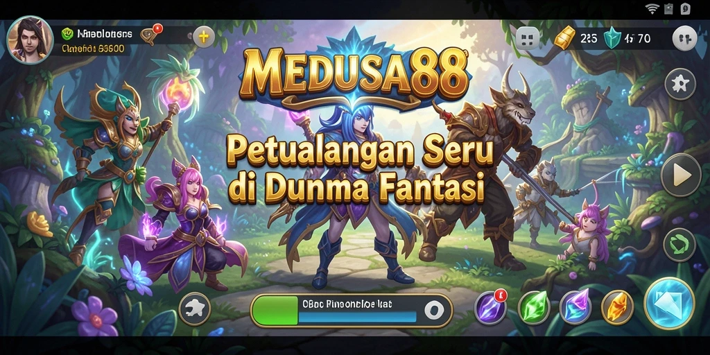 Tampilan gameplay MEDUSA88 yang penuh aksi dan petualangan.
