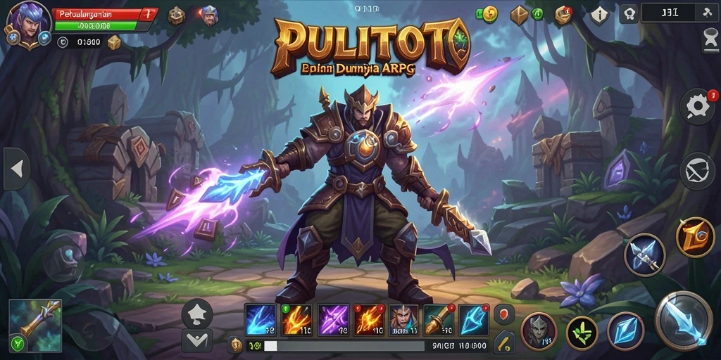 Tampilan gameplay PULITOTO dengan pertempuran epik dan petualangan seru.