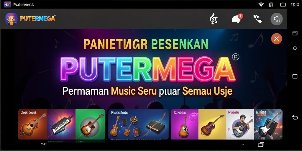 Tampilan menarik dari gameplay PUTERMEGA yang penuh warna.
