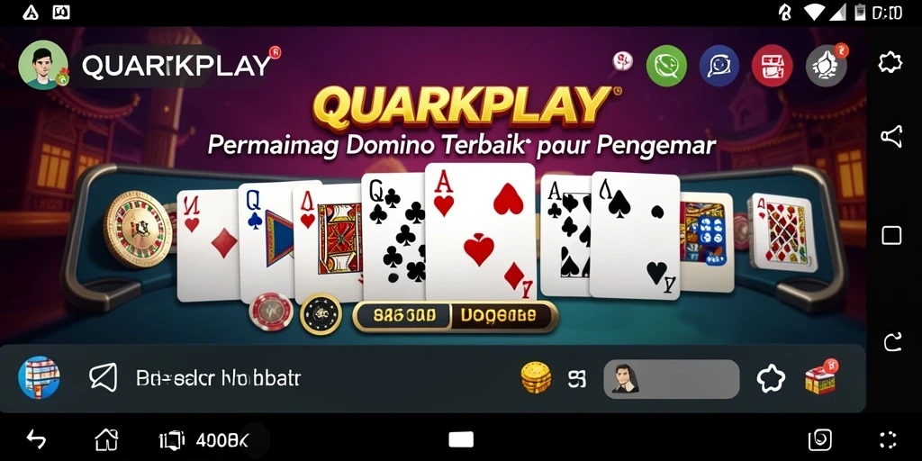 Tampilan menarik saat bermain Domino di QUARKPLAY dengan teman.