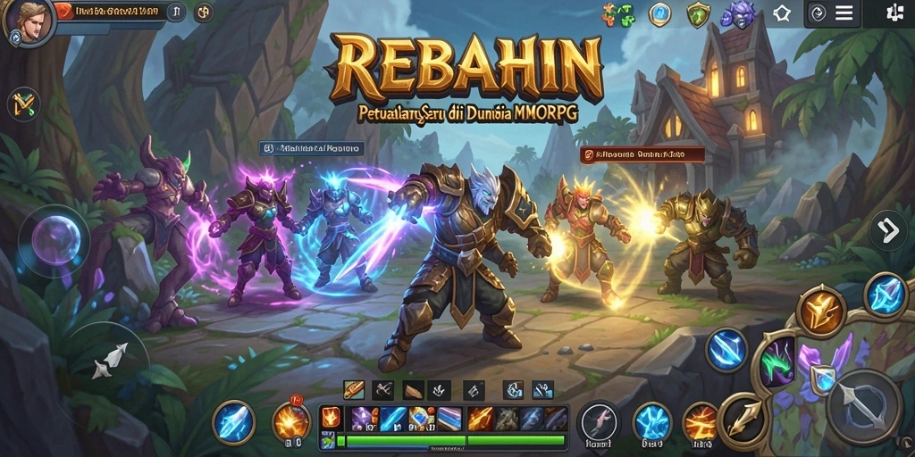 Tampilan gameplay menarik dari REBAHIN di dunia MMORPG.