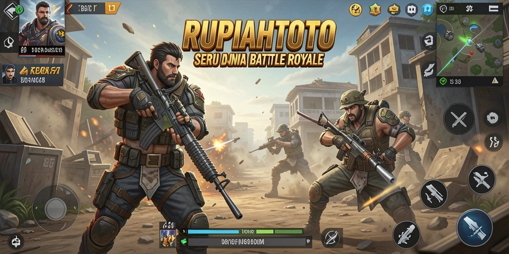 Screenshot gameplay RUPIAHTOTO dengan aksi pertempuran mendebarkan.