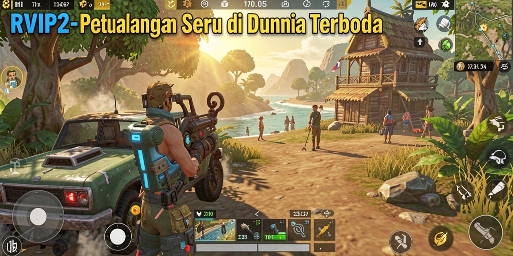 Screenshot menampilkan gameplay terbuka yang memukau di RVIP2.