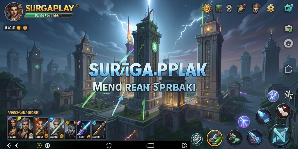 Screenshot SURGAPLAY menampilkan aksi menara yang mendebarkan dalam Tower Defense.