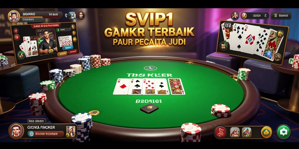 Tampilan gameplay Poker yang menegangkan dan menarik di SVIP1.