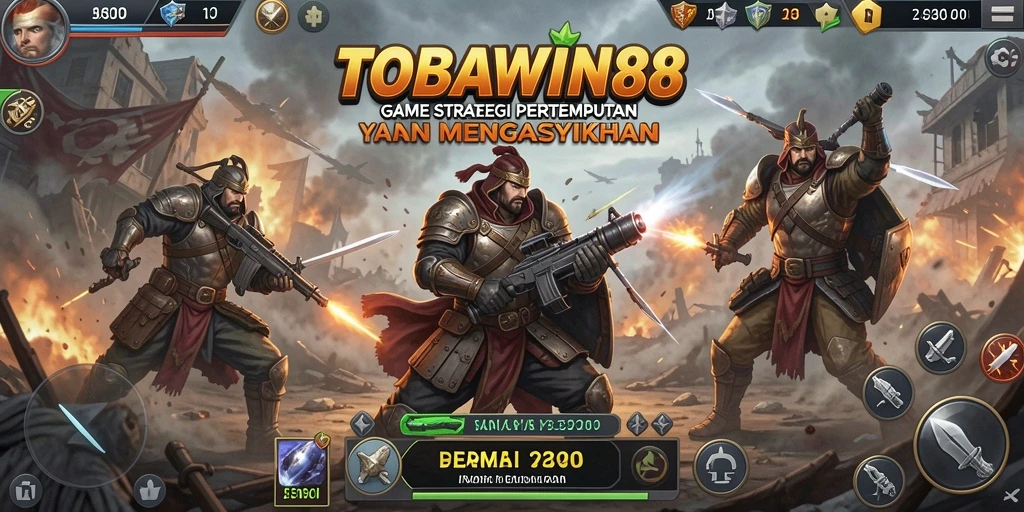 Screenshot gameplay TOBAWIN88 menunjukkan aksi pertempuran yang mendebarkan.