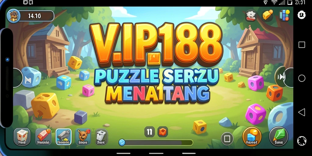 Screenshot gameplay menampilkan tantangan seru dalam puzzle VIP188.
